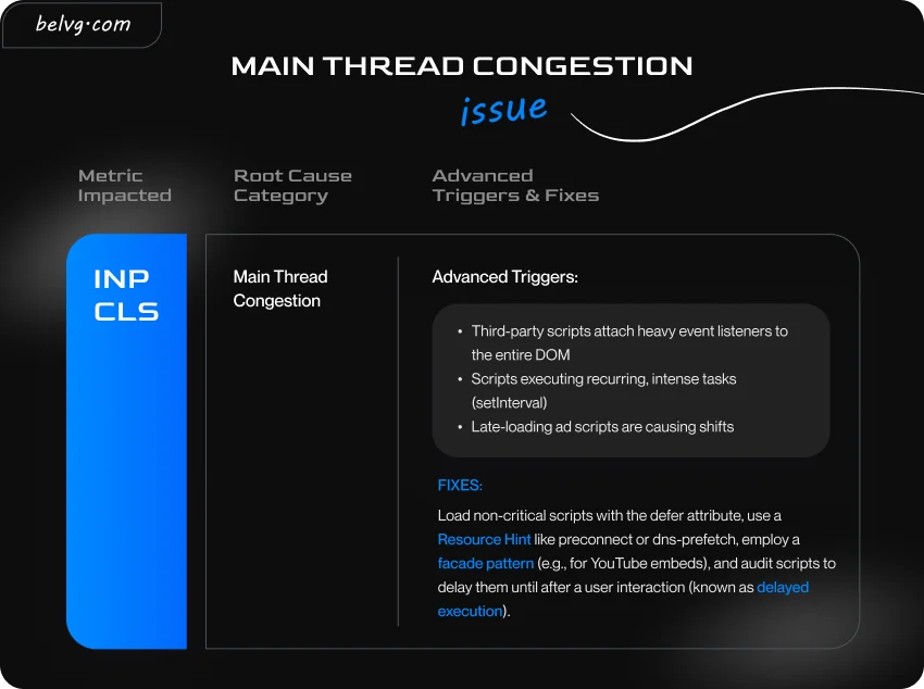 CWV Main Thread Congestion Issue