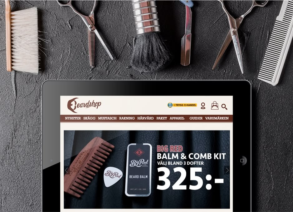 Beardshop-tablet