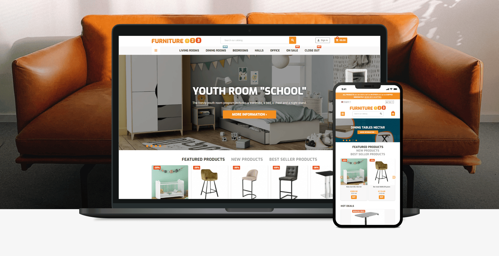 PrestaShop support for three websites